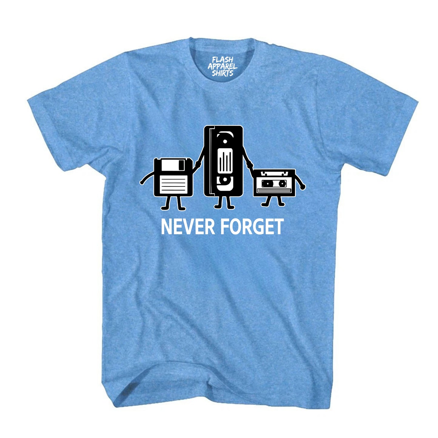 Never Forget Shirt Graphic T Shirt Cassette Tape VHS Music Old School Retro Funny Tees