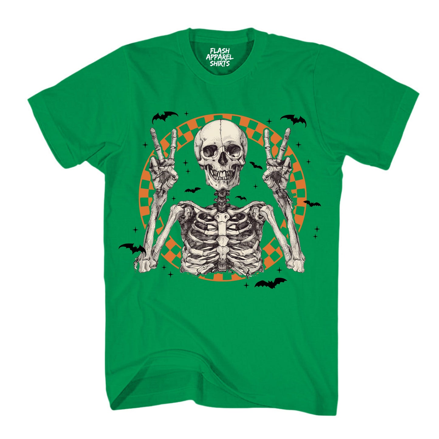 Halloween Shirt Vintage Retro Skeleton Peace Spooky Scary Funny Tee Costume T-Shirt Novelty Gift T Shirt