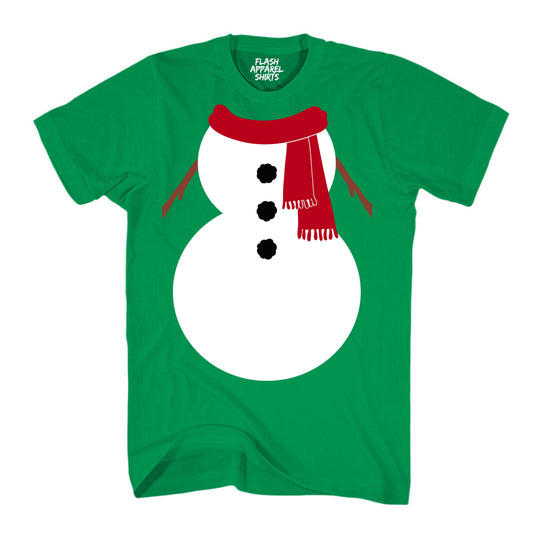 Christmas Snowman Shirt White Red Scarf Costume T-Shirt Snowman Costume Tee Suit Christmas Novelty Shirts Unisex