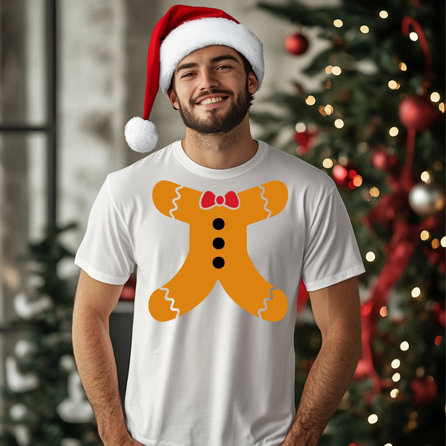 Christmas Gingerbread Man Body Holiday T-Shirt