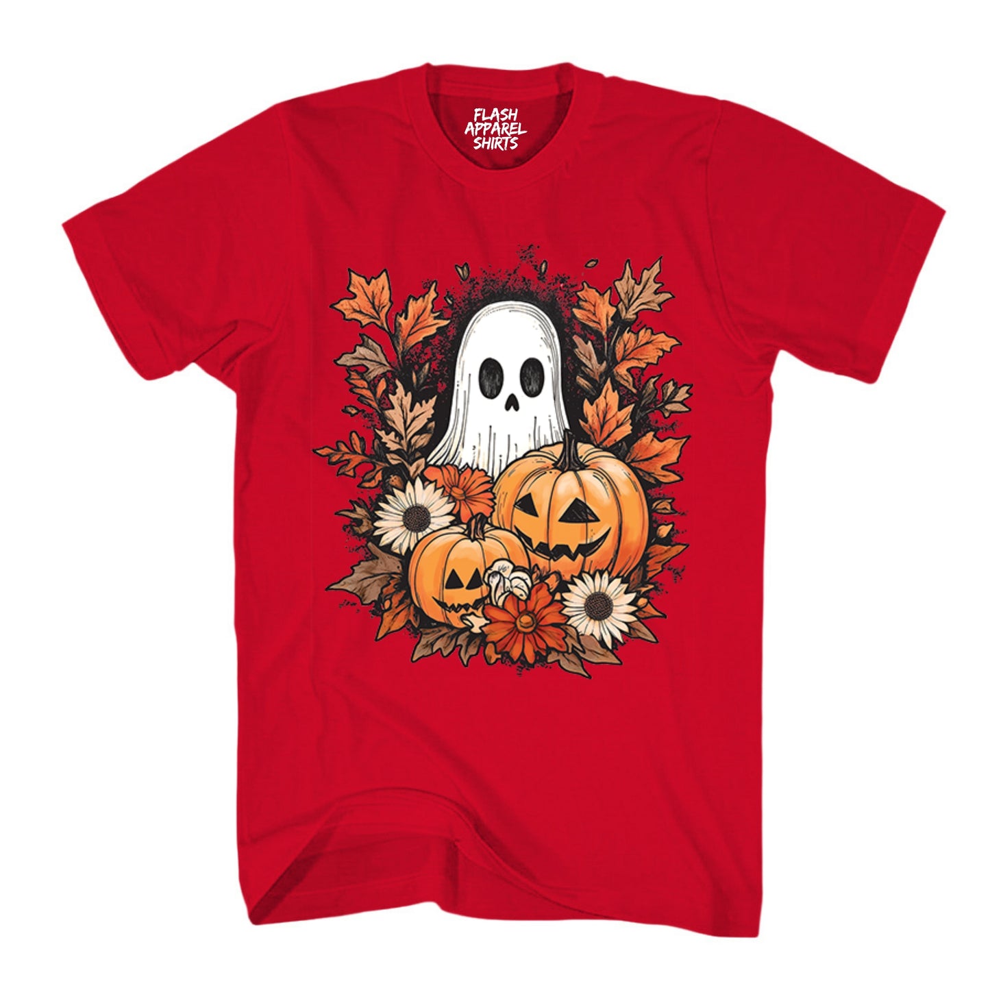 Halloween Pumpkin Spooky Ghost T-Shirt Jack O’Lantern Shirt Spooky Tee Dancing Retro Scary T-Shirt Novelty Gift T Shirt