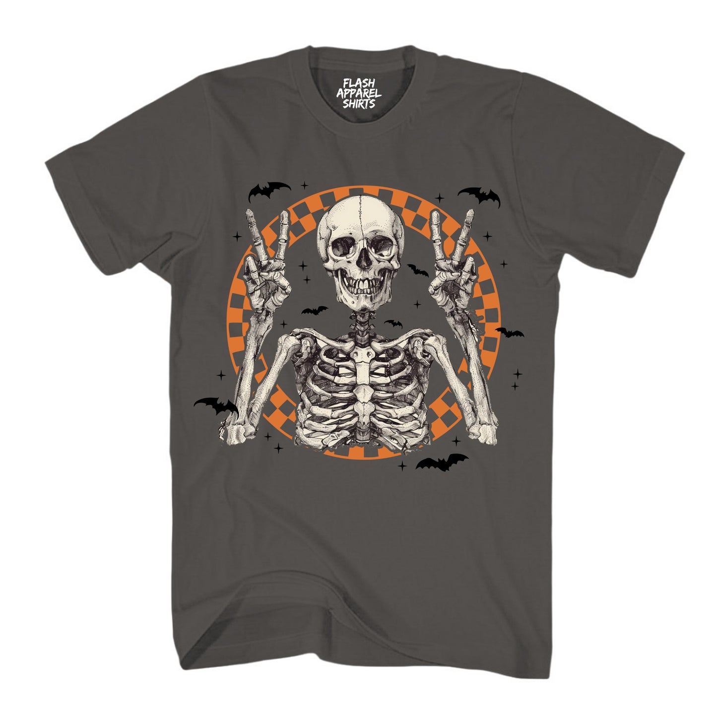 Halloween Shirt Vintage Retro Skeleton Peace Spooky Scary Funny Tee Costume T-Shirt Novelty Gift T Shirt
