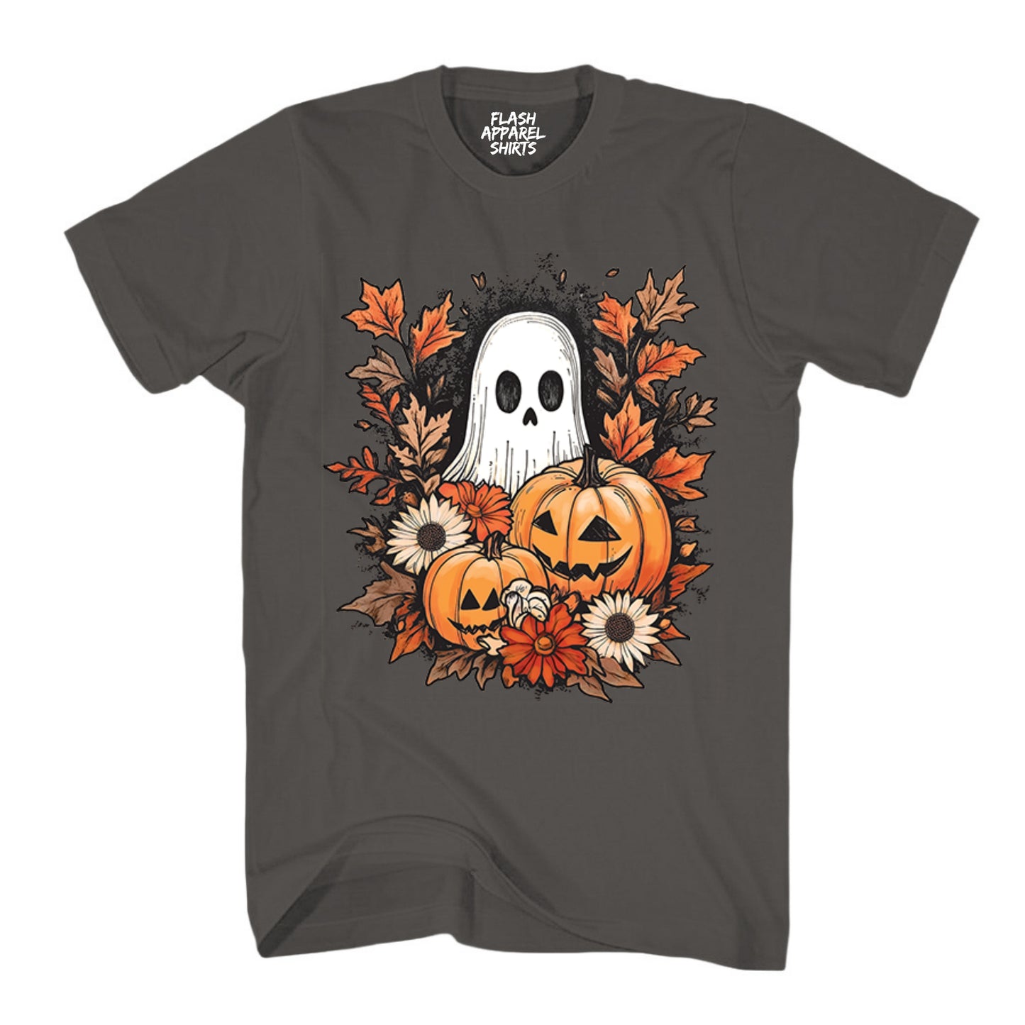 Halloween Pumpkin Spooky Ghost T-Shirt Jack O’Lantern Shirt Spooky Tee Dancing Retro Scary T-Shirt Novelty Gift T Shirt