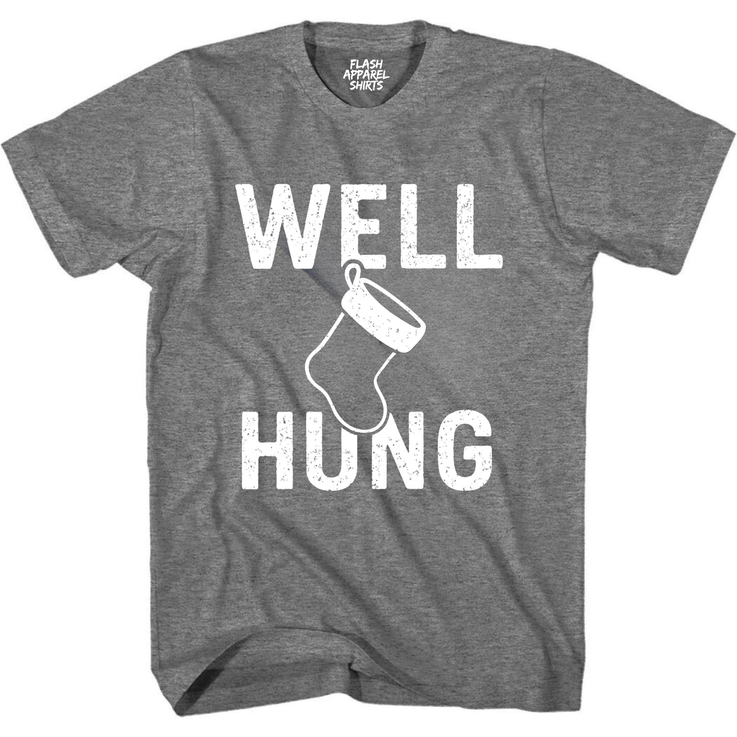 Merry Christmas Well Hung Novelty Shirt Funny Unisex Holiday T-Shirt Spirit Tee Party Gift Size Small to 5XL