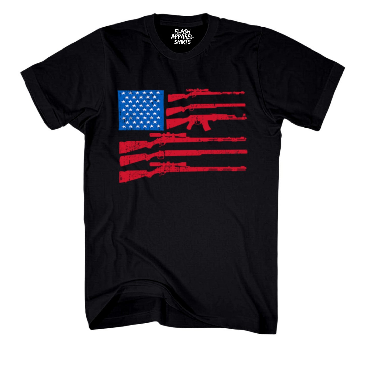 2nd Amendment USA Flag Gun We the People T Shirt Patriotic Graphic Tee Shirt