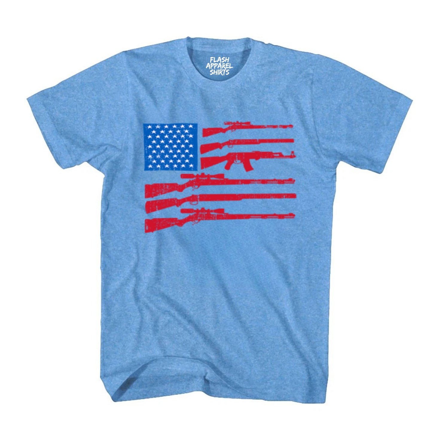 2nd Amendment USA Flag Gun We the People T Shirt Patriotic Graphic Tee Shirt