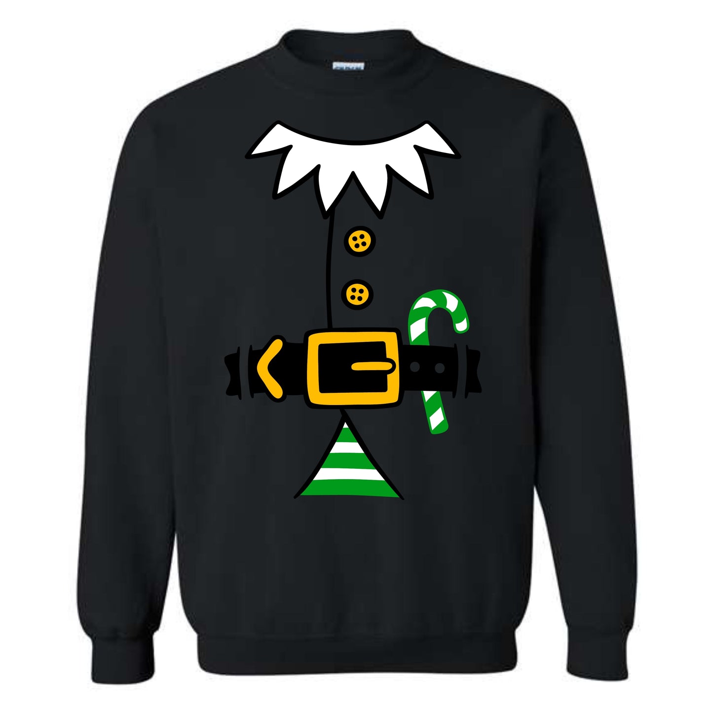 Christmas Green Elf Suit Costume Crewneck Sweatshirt