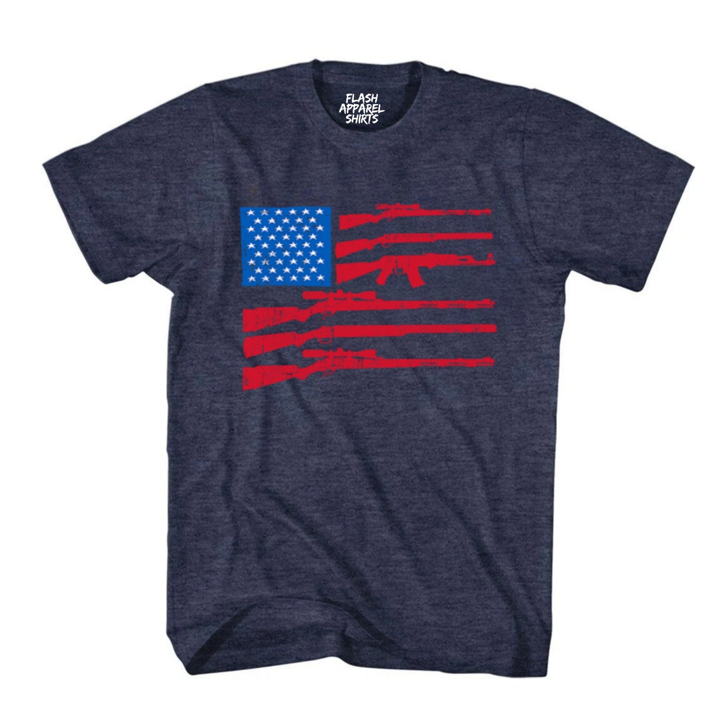 2nd Amendment USA Flag Gun We the People T Shirt Patriotic Graphic Tee Shirt