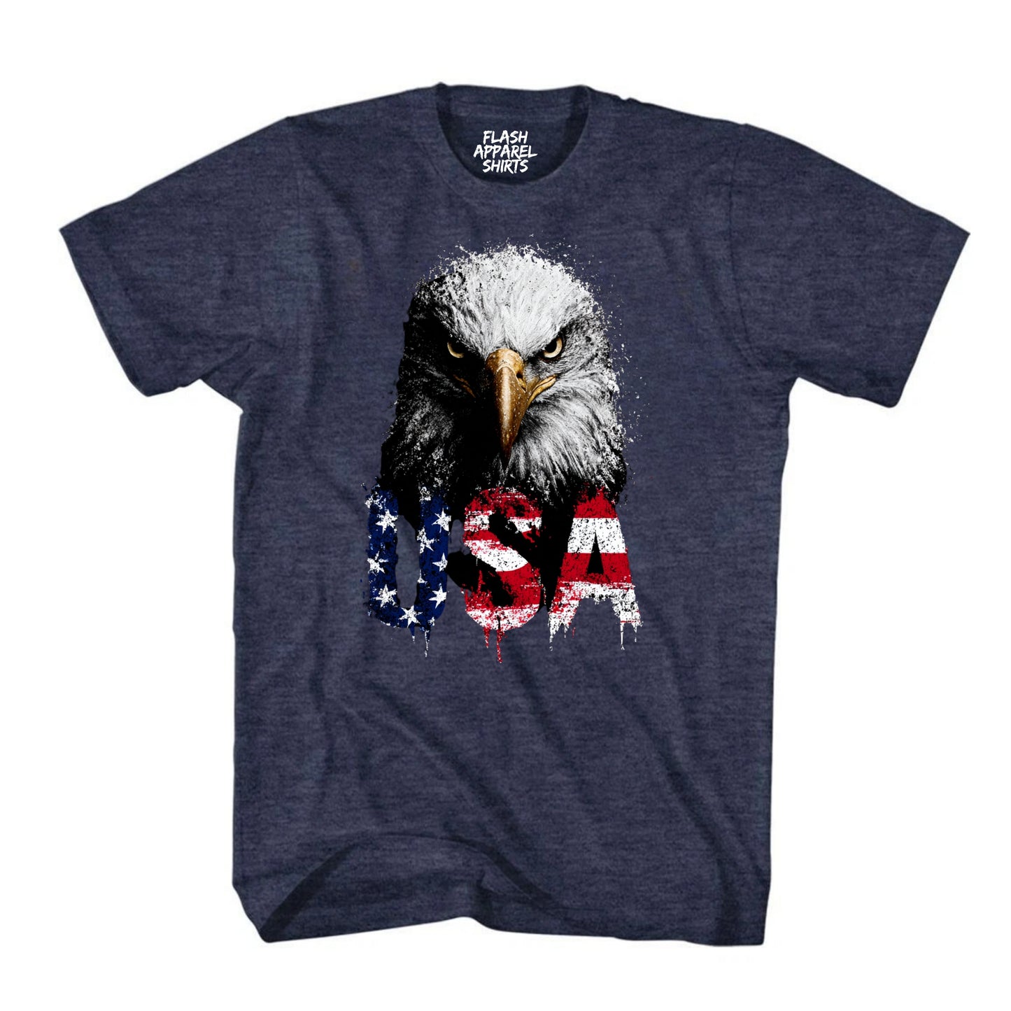 USA Bald Eagle Patriotic Graphic Tee USA T Shirt for 4th of July American Flag Shirt