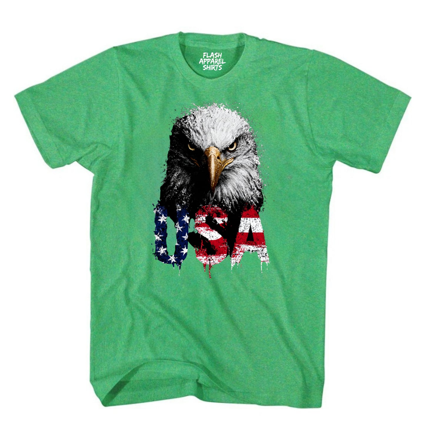 USA Bald Eagle Patriotic Graphic Tee USA T Shirt for 4th of July American Flag Shirt