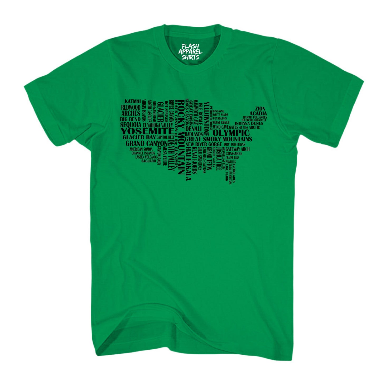National Parks Shirt USA Map of Parks Collection Camping & Hiking T-Shirt Outdoor Wildlife Nature Tee