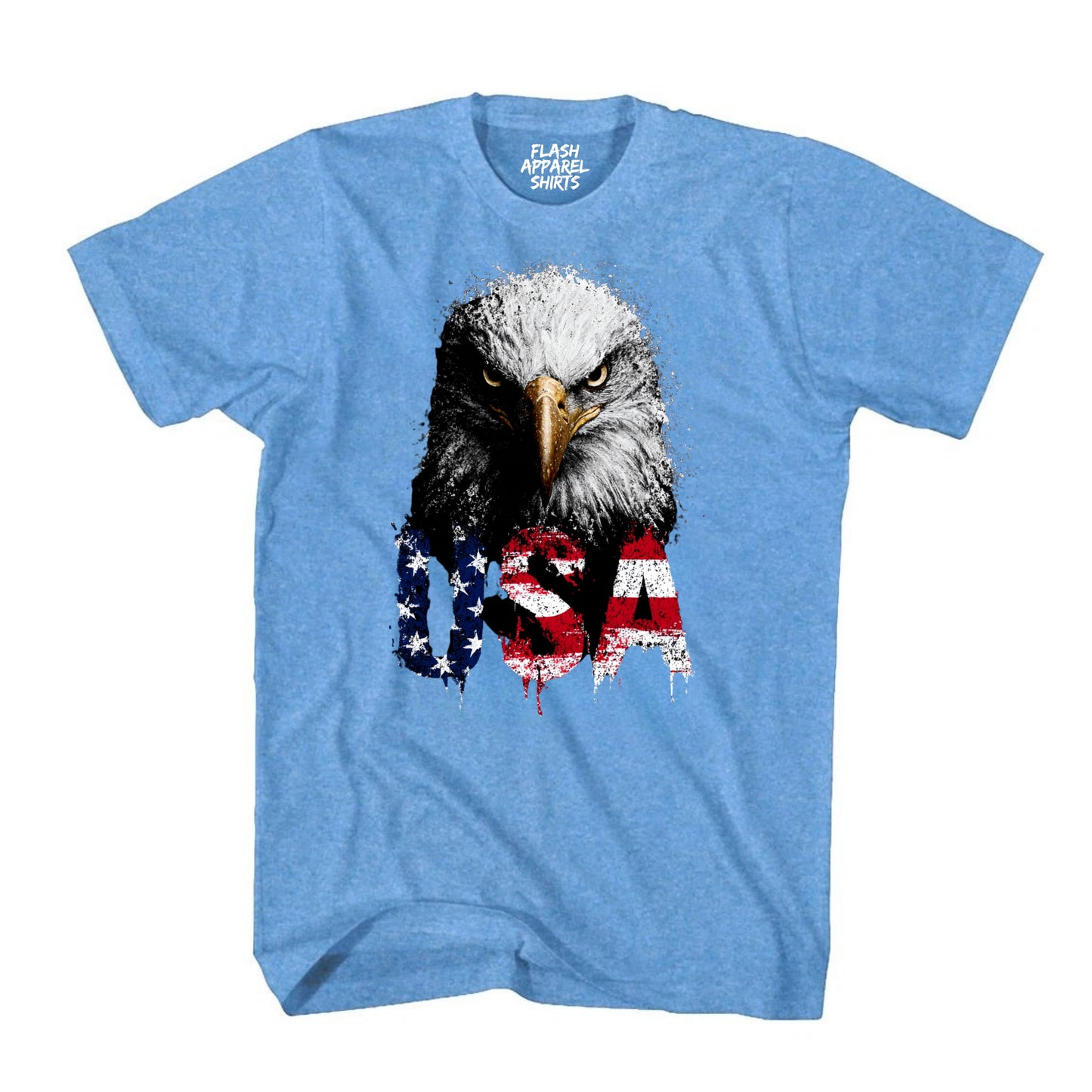 USA Bald Eagle Patriotic Graphic Tee USA T Shirt for 4th of July American Flag Shirt