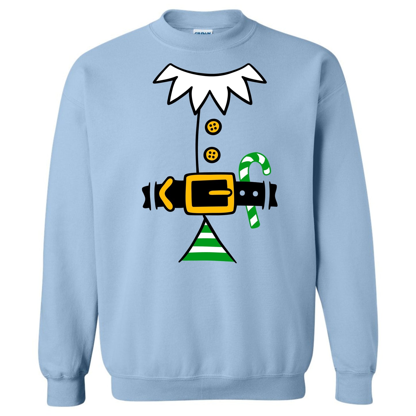 Christmas Green Elf Suit Costume Crewneck Sweatshirt