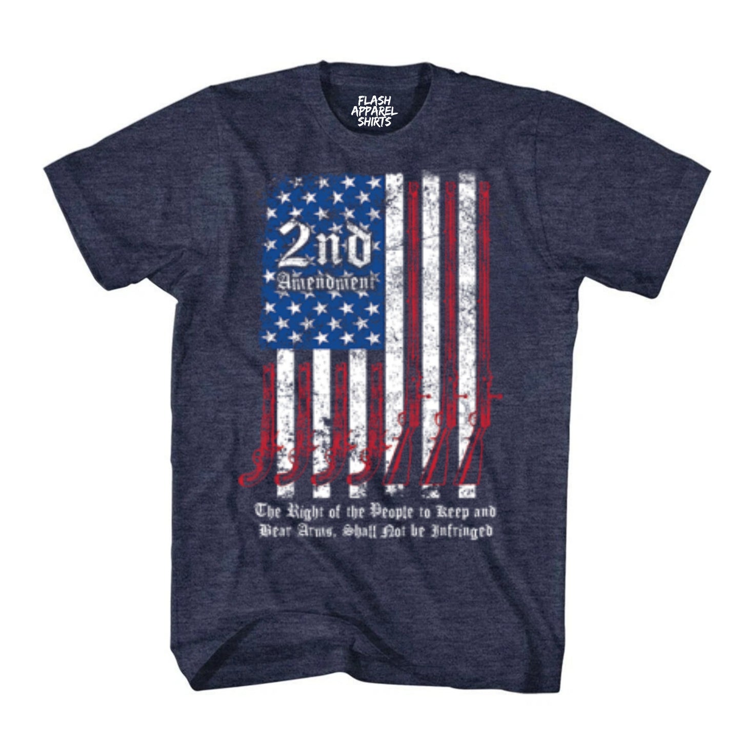 2nd Amendment Right to Bear Arms USA Flag Guns We the People T Shirt Patriotic Graphic Tee Shirt