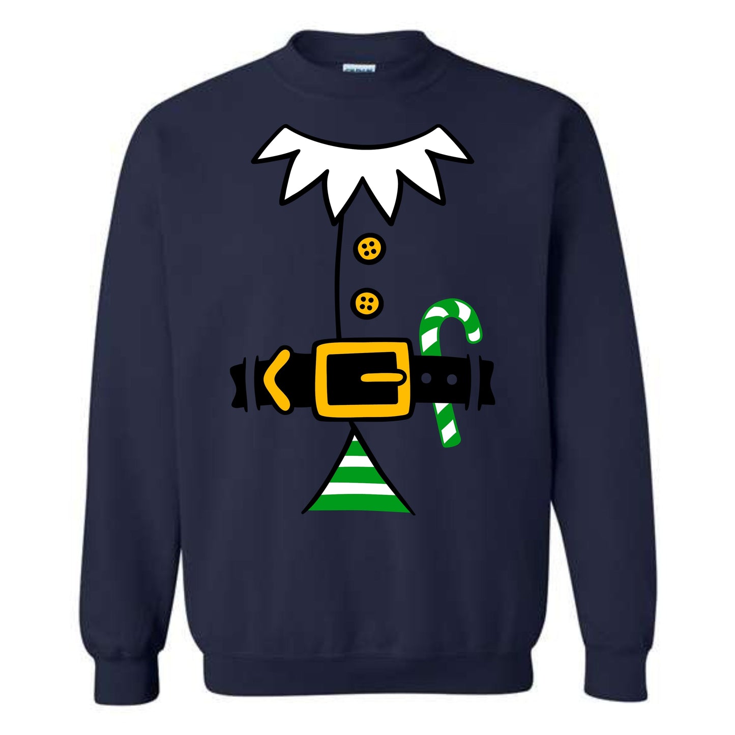 Christmas Green Elf Suit Costume Crewneck Sweatshirt
