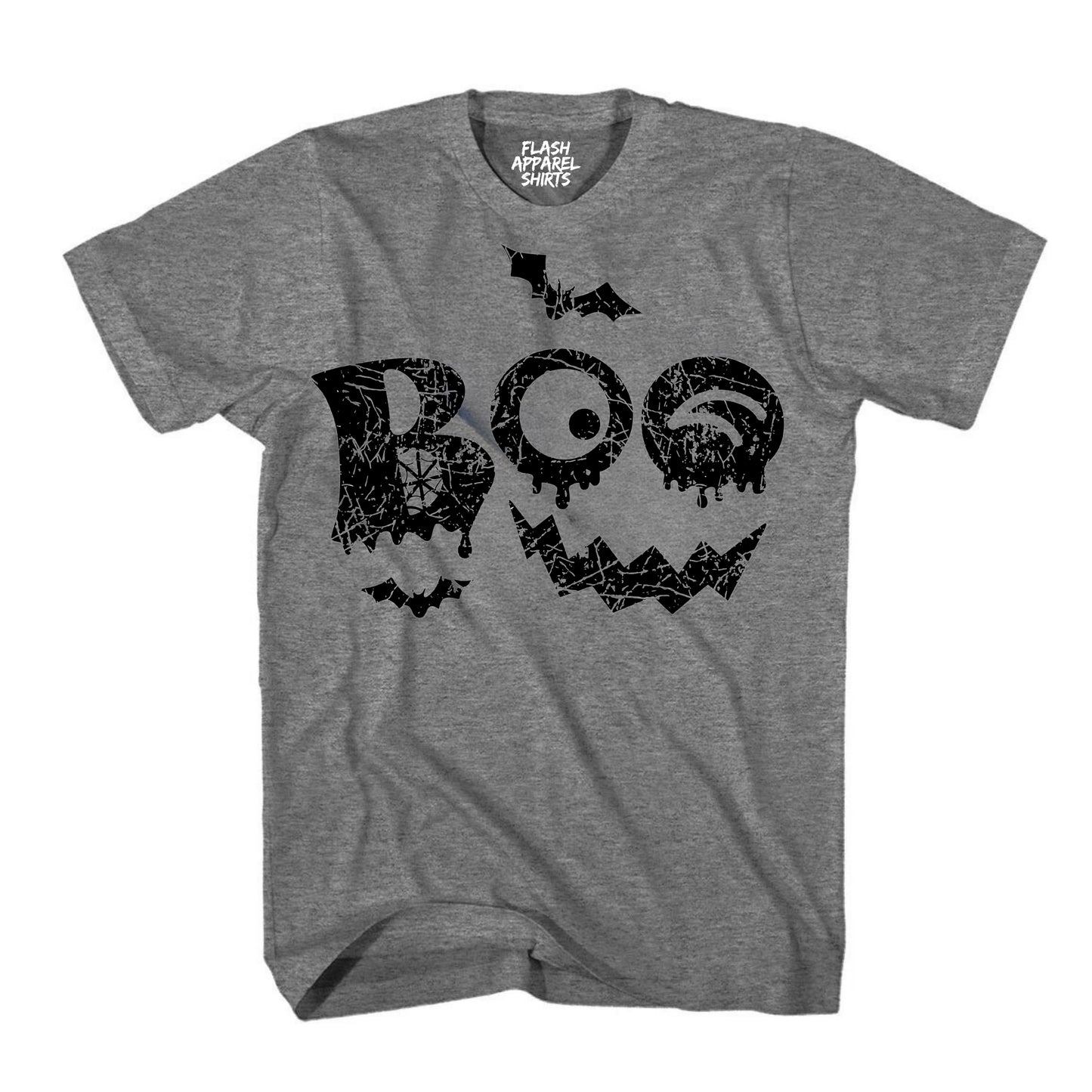 Halloween Shirt Vintage Boo Funny Tee Costume T-Shirt Gift Spooky Spiderweb Bats