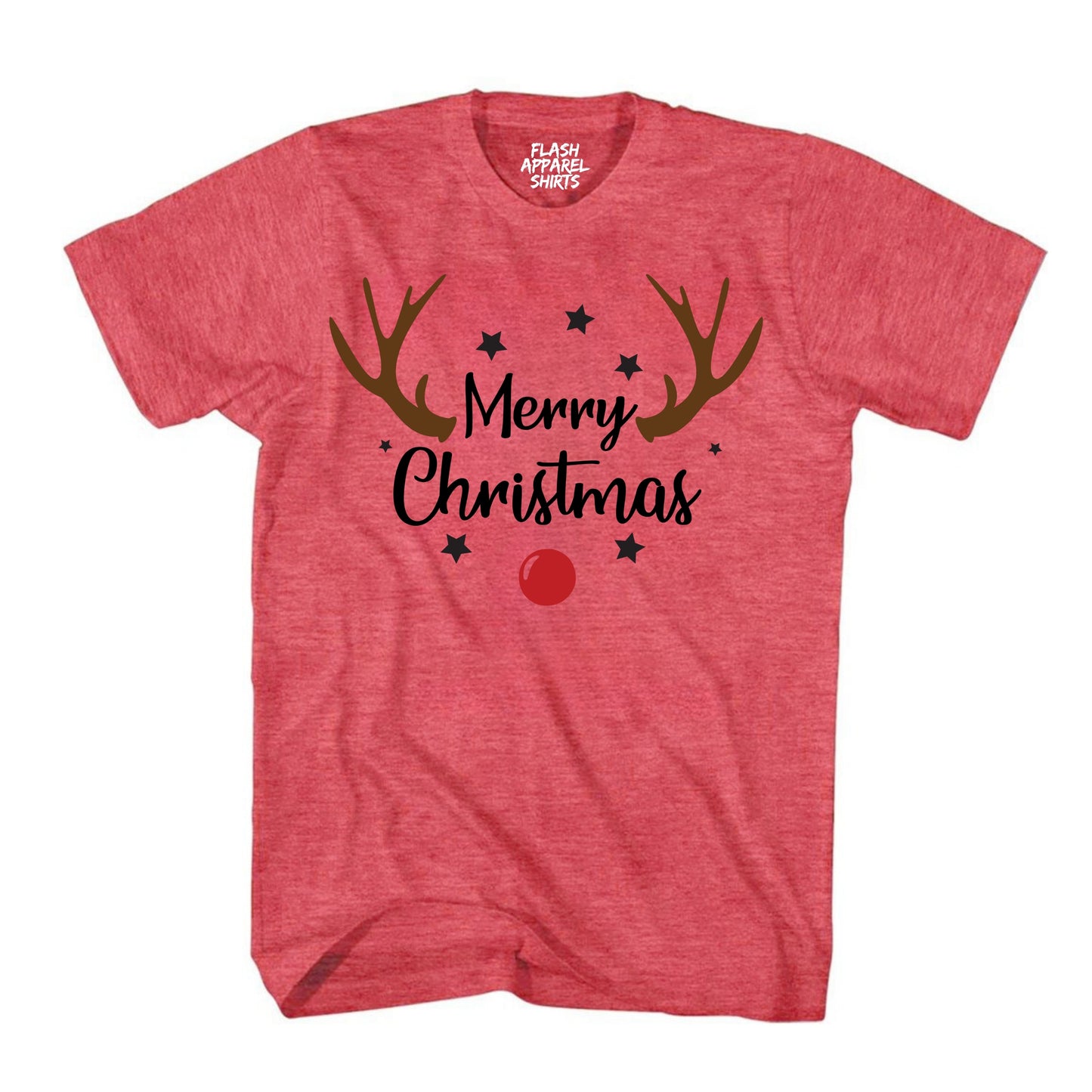 Merry Christmas Reindeer Costume T-Shirt Unisex Shirt Holiday Spirit Novelty Party Tee Size Small to 5XL