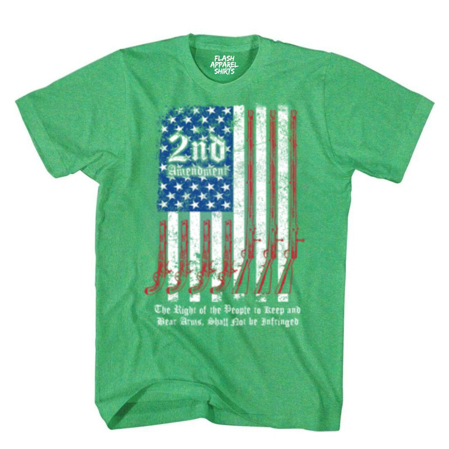 2nd Amendment Right to Bear Arms USA Flag Guns We the People T Shirt Patriotic Graphic Tee Shirt