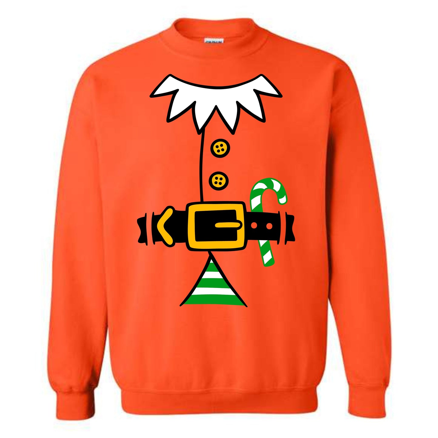 Christmas Green Elf Suit Costume Crewneck Sweatshirt