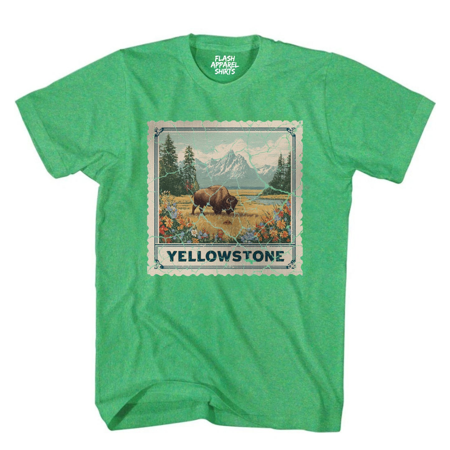 Yellowstone National Park Wyoming Souvenir Shirt Stamp TShirt USA Camping Hiking T-Shirt Outdoor Wildlife Nature Tee