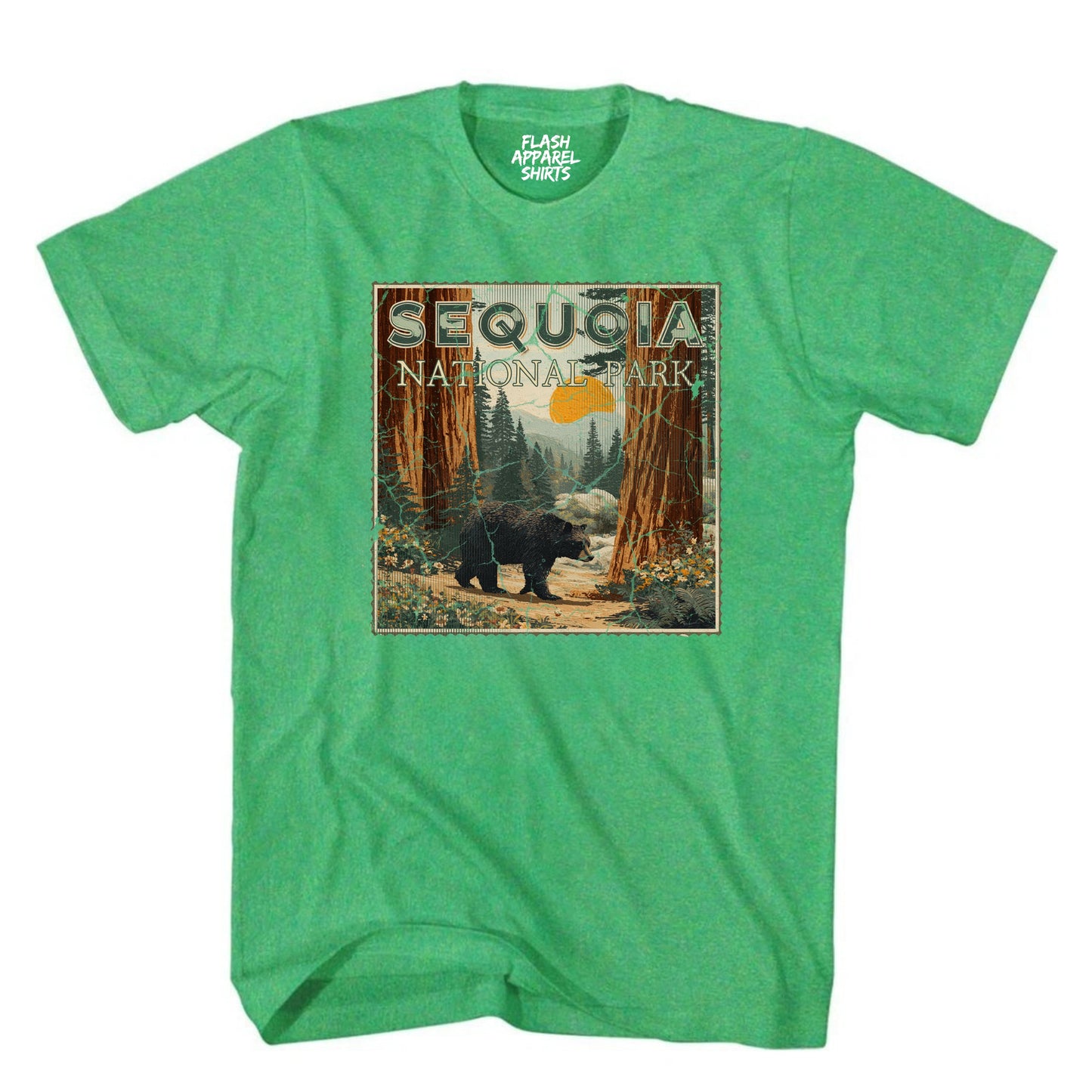 Sequoia National Park Shirt California Giant Tree Stamp TShirt USA Camping Hiking T-Shirt Outdoor Wildlife Nature Tee Small to 5XL