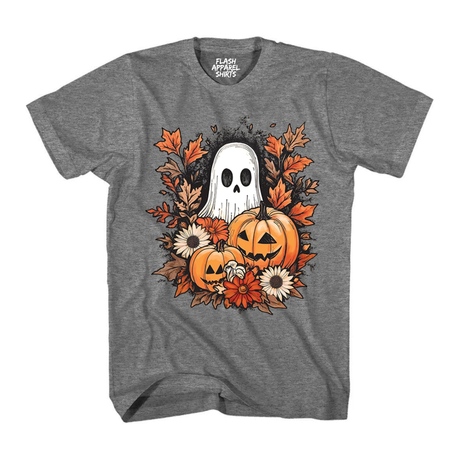 Halloween Pumpkin Spooky Ghost T-Shirt Jack O’Lantern Shirt Spooky Tee Dancing Retro Scary T-Shirt Novelty Gift T Shirt