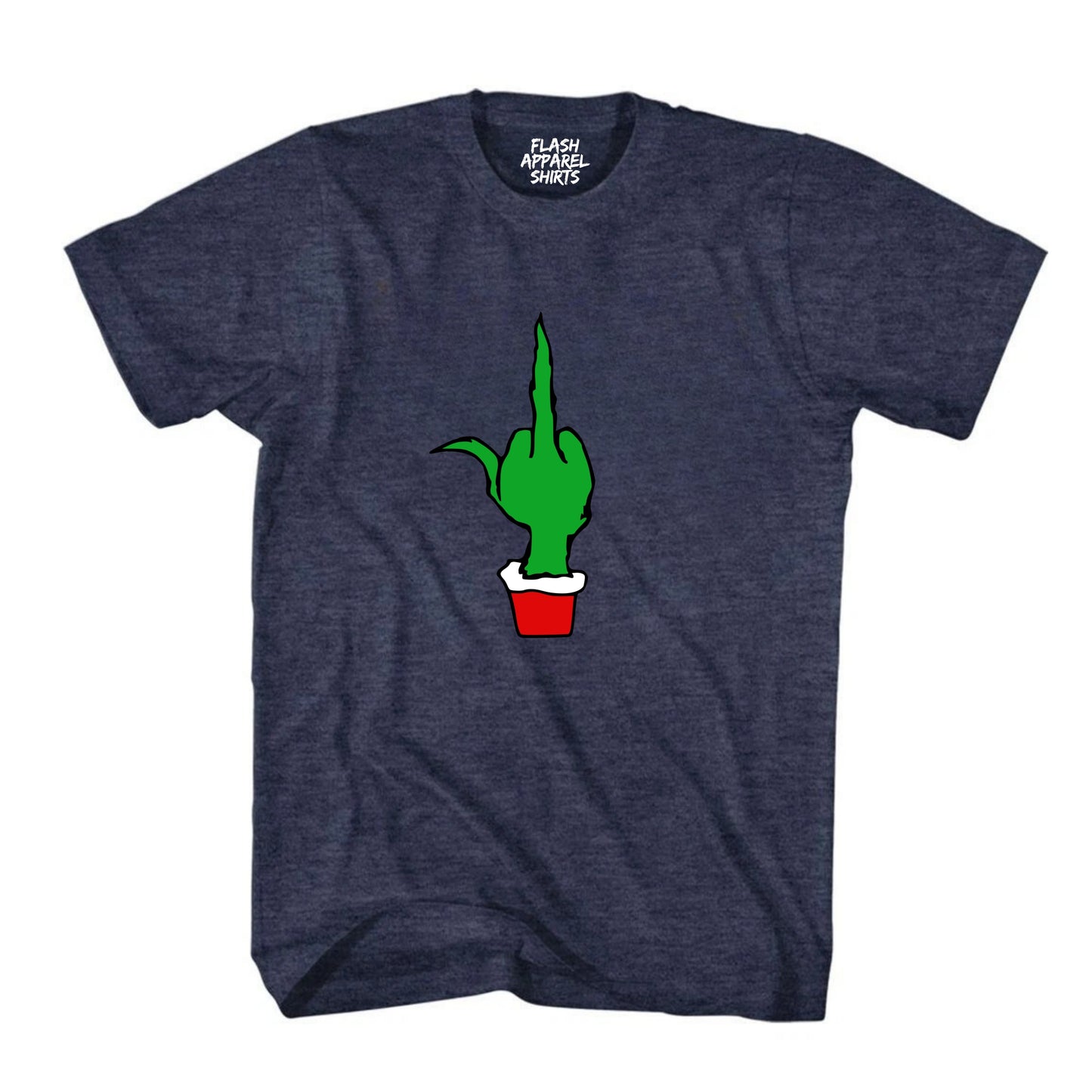 Funny Elf Shirt Green Finger Holiday Style Family Christmas Tee Costume T-Shirt