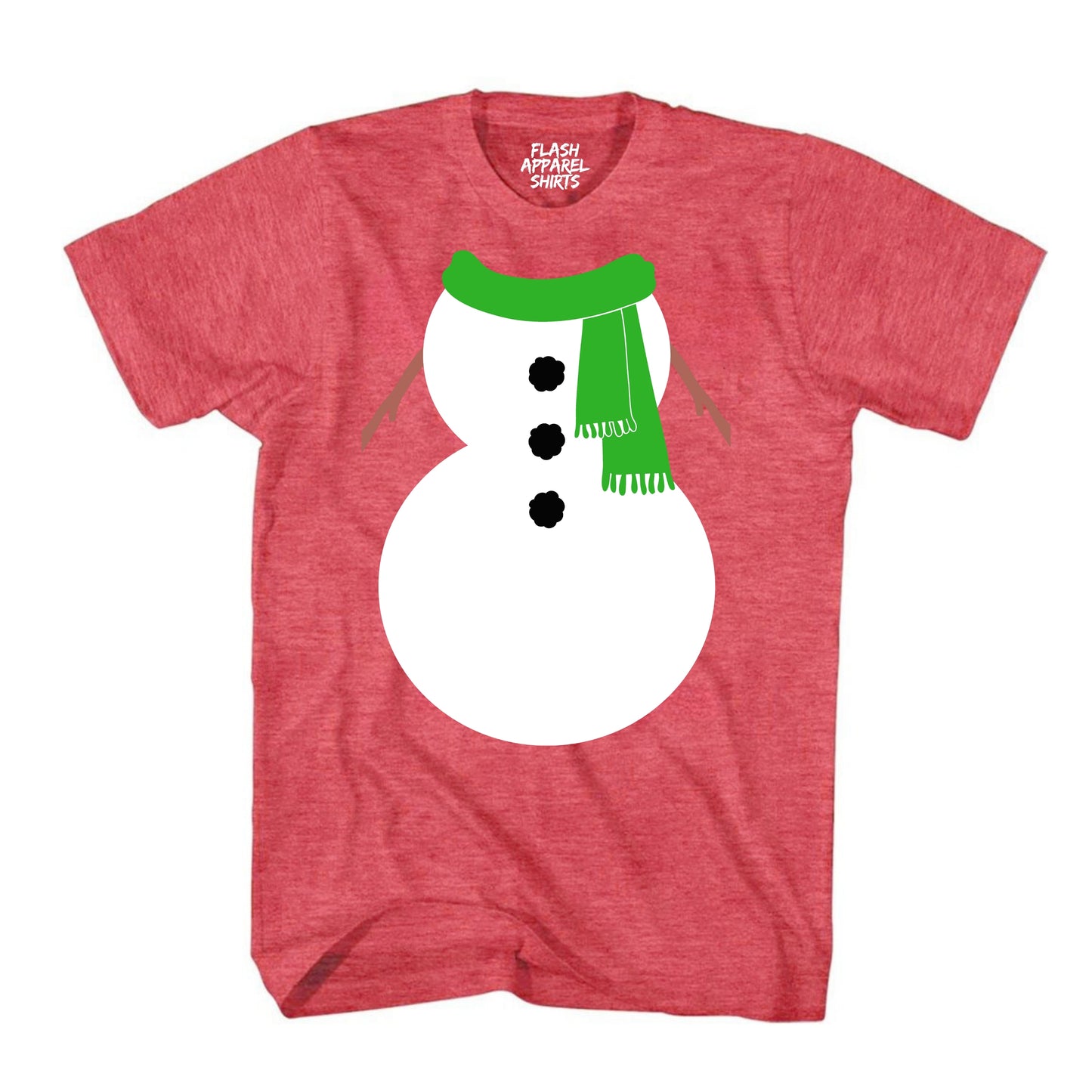 Christmas Snowman Shirt White Green Scarf Costume T-Shirt Snowman Costume Tee Suit Christmas Novelty Shirts Unisex