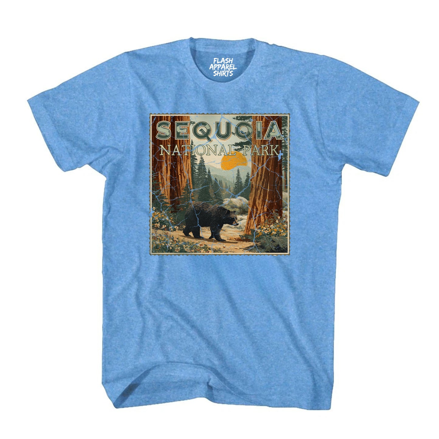 Sequoia National Park Shirt California Giant Tree Stamp TShirt USA Camping Hiking T-Shirt Outdoor Wildlife Nature Tee Small to 5XL