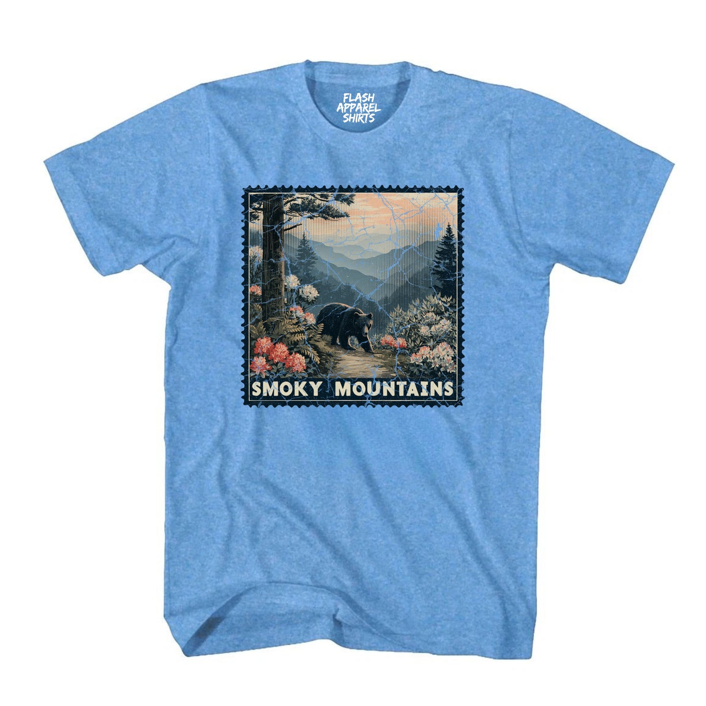 Great Smoky Mountain National Park Shirt Stamp TShirt USA Camping Hiking T-Shirt Outdoor Wildlife Nature Tee