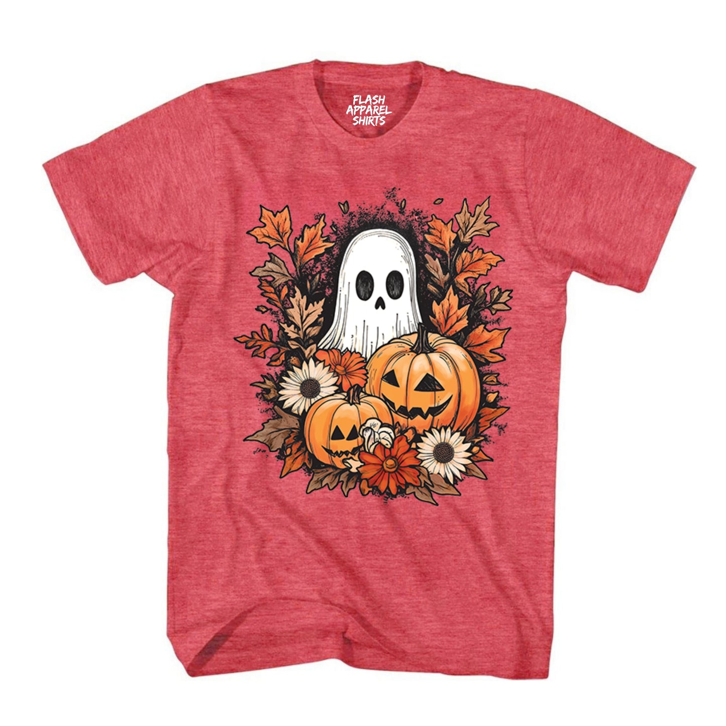 Halloween Pumpkin Spooky Ghost T-Shirt Jack O’Lantern Shirt Spooky Tee Dancing Retro Scary T-Shirt Novelty Gift T Shirt