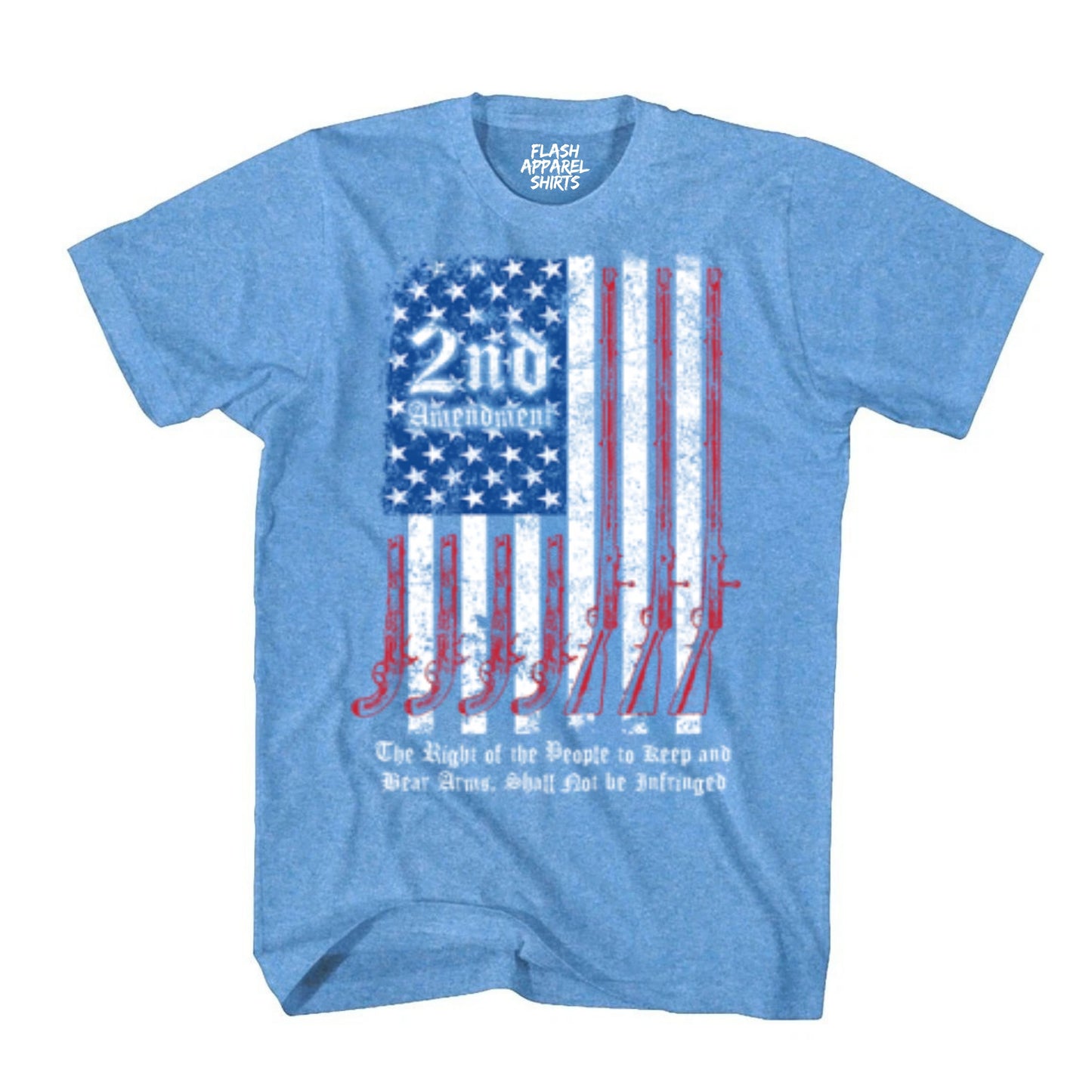 2nd Amendment Right to Bear Arms USA Flag Guns We the People T Shirt Patriotic Graphic Tee Shirt
