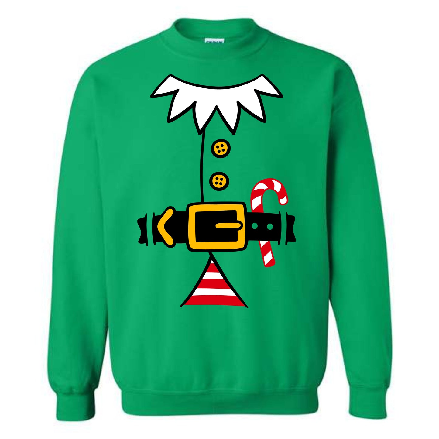Christmas Red Elf Suit Costume Crewneck Sweatshirt
