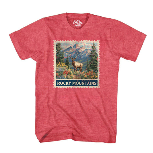 Rocky Mountain National Park Colorado Moose Shirt Stamp TShirt USA Camping Hiking T-Shirt Outdoor Wildlife Nature Tee