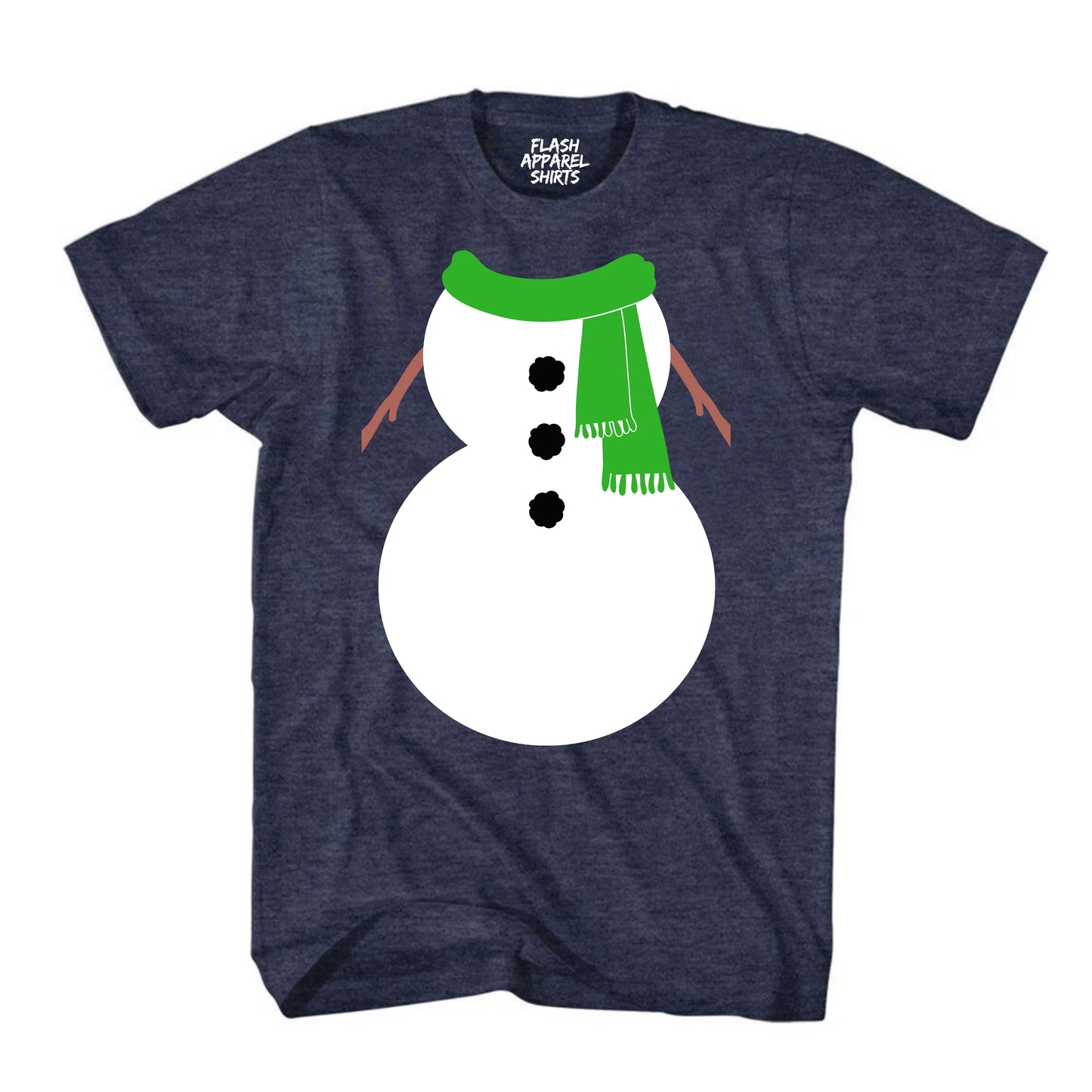 Christmas Snowman Shirt White Green Scarf Costume T-Shirt Snowman Costume Tee Suit Christmas Novelty Shirts Unisex