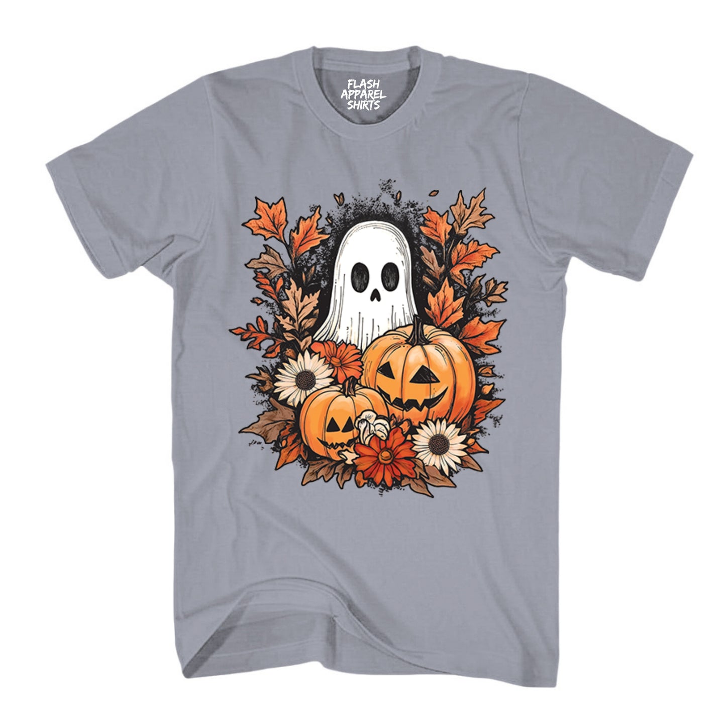 Halloween Pumpkin Spooky Ghost T-Shirt Jack O’Lantern Shirt Spooky Tee Dancing Retro Scary T-Shirt Novelty Gift T Shirt