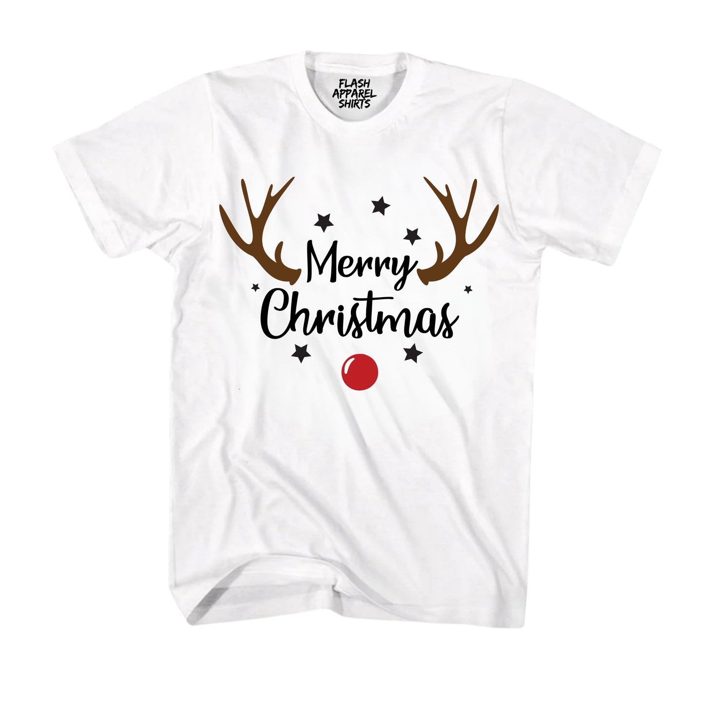 Merry Christmas Reindeer Costume T-Shirt Unisex Shirt Holiday Spirit Novelty Party Tee Size Small to 5XL