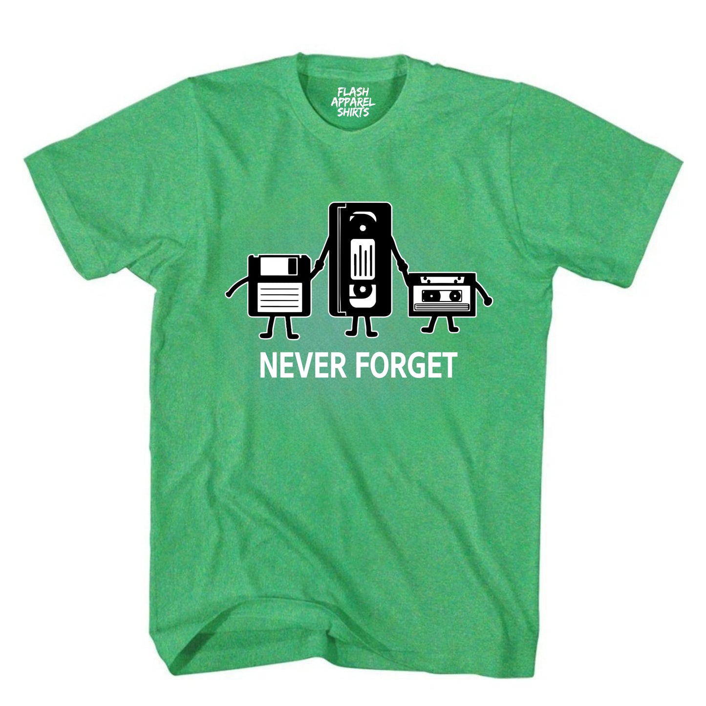Never Forget Shirt Graphic T Shirt Cassette Tape VHS Music Old School Retro Funny Tees