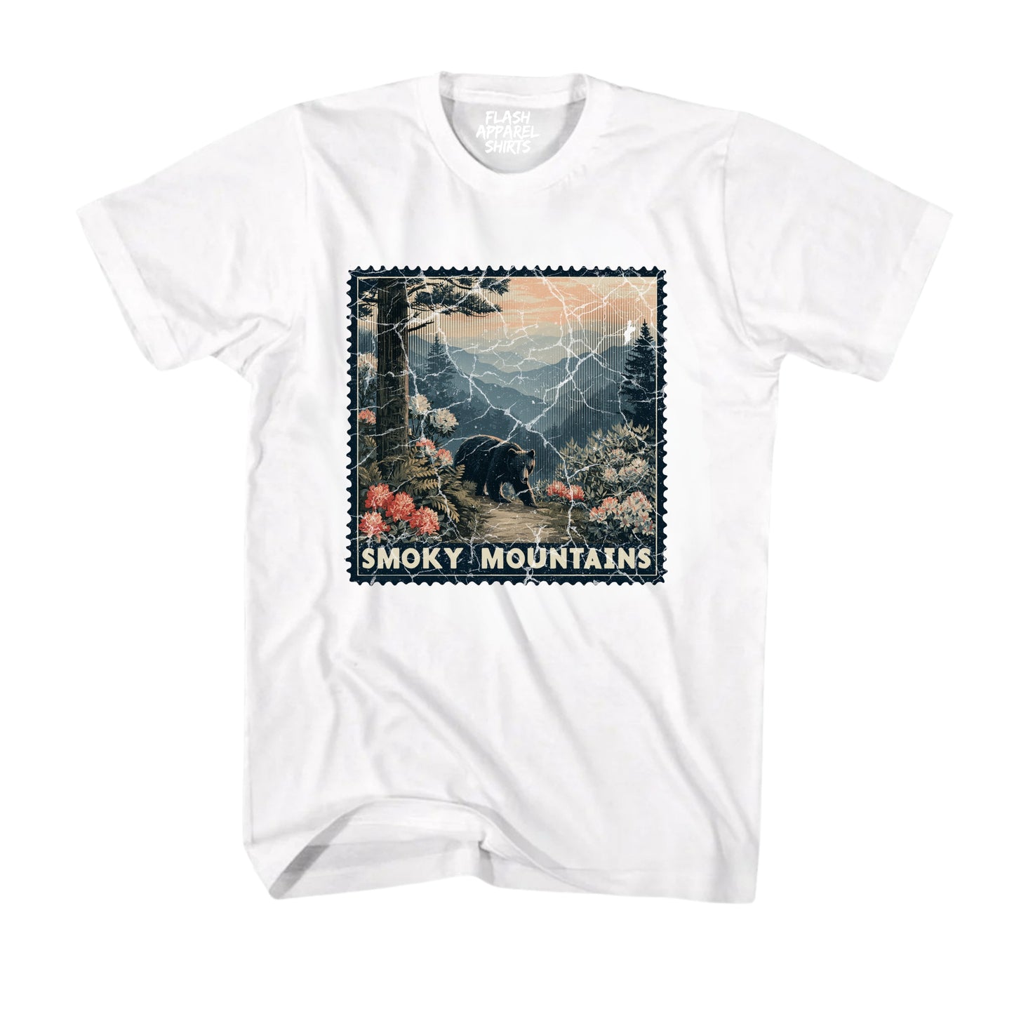 Great Smoky Mountain National Park Shirt Stamp TShirt USA Camping Hiking T-Shirt Outdoor Wildlife Nature Tee