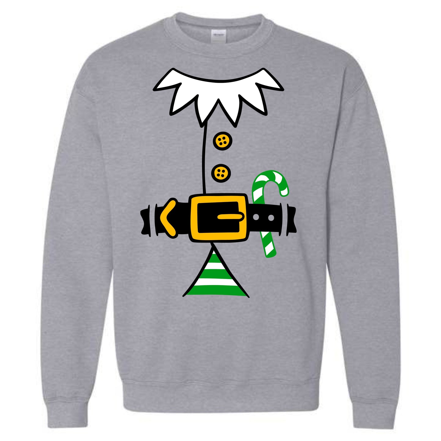 Christmas Green Elf Suit Costume Crewneck Sweatshirt