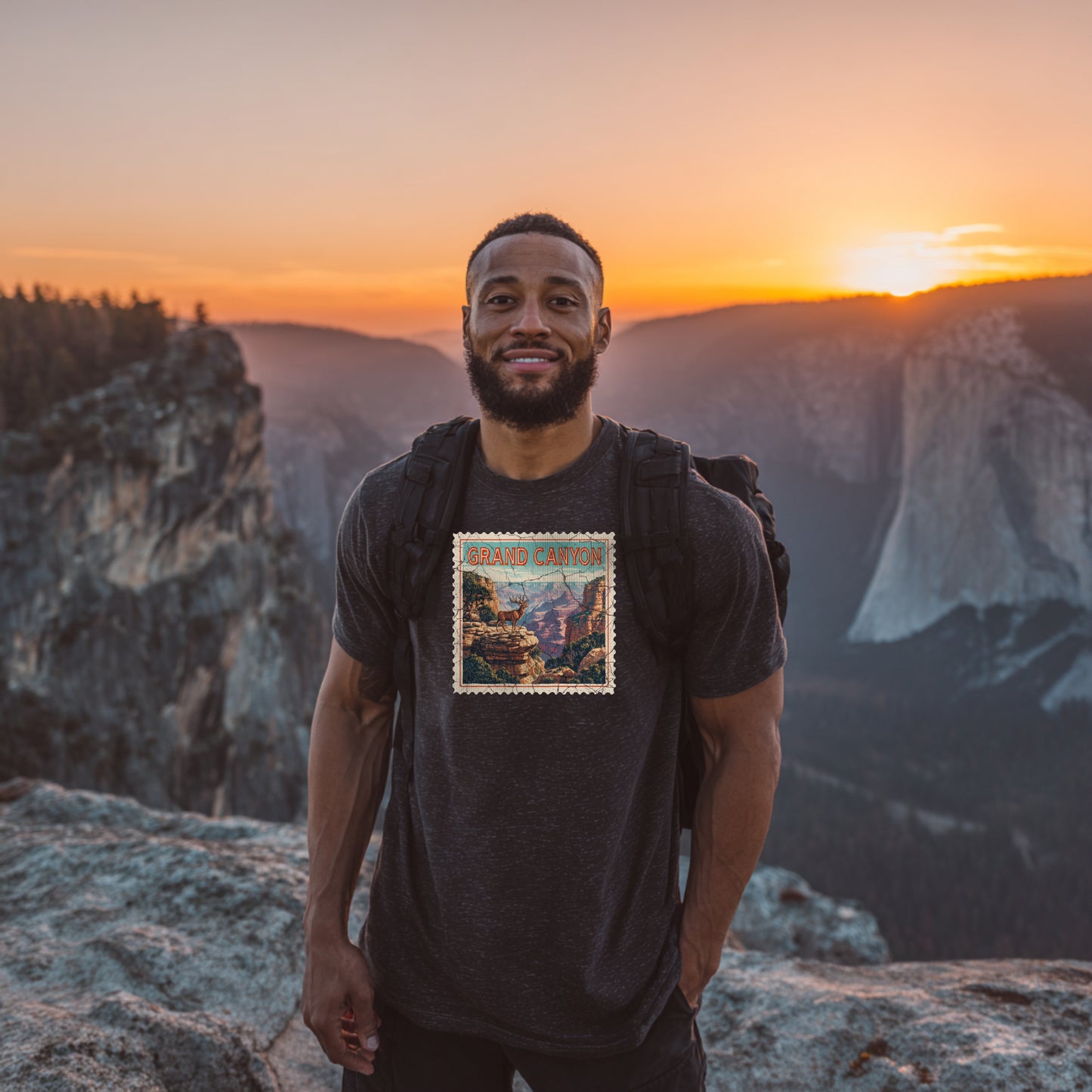 Grand Canyon National Park Arizona Souvenir Shirt Stamp TShirt USA Camping Hiking T-Shirt Outdoor Wildlife Nature Tee