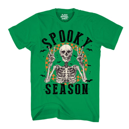 Halloween Shirt Vintage Retro Skeleton Scary Spooky Season Funny Tee Costume T-Shirt Novelty Gift T Shirt