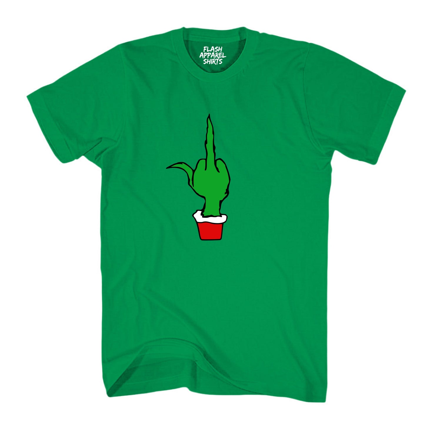 Funny Elf Shirt Green Finger Holiday Style Family Christmas Tee Costume T-Shirt