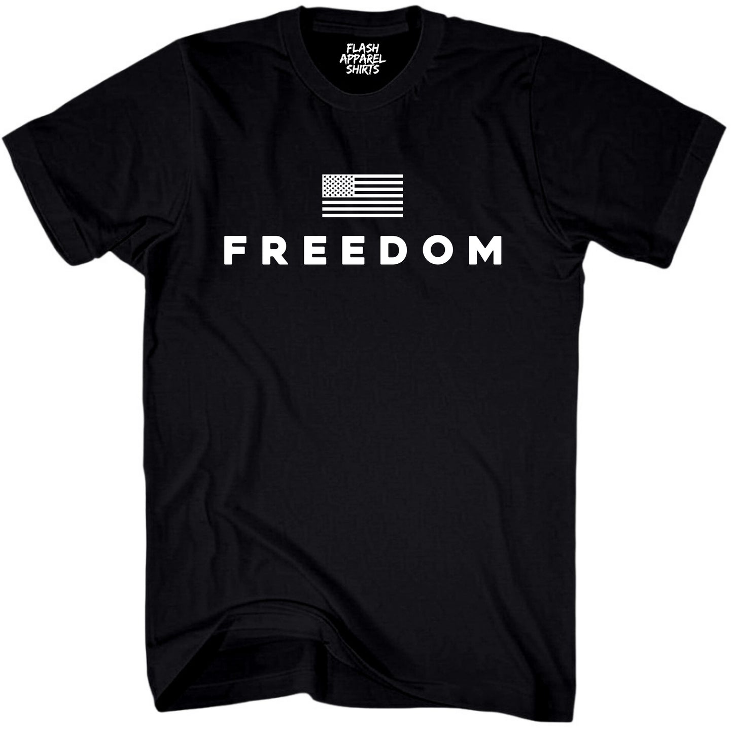 Freedom Shirt Freedom Text Flag T Shirt for Men & Women Patriotic Men's Tshirts Graphic Tee Unisex Adult Tee