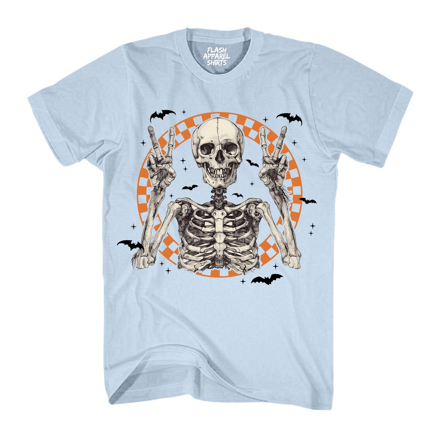 Halloween Shirt Vintage Retro Skeleton Peace Spooky Scary Funny Tee Costume T-Shirt Novelty Gift T Shirt