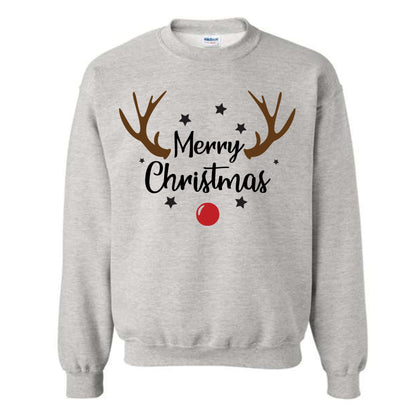 Merry Christmas Reindeer Costume Crewneck Sweatshirt