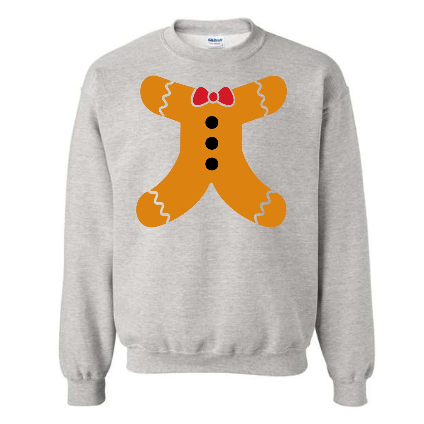Christmas Gingerbread Man Body Holiday Crewneck Sweatshirt