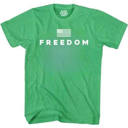 Freedom Shirt Freedom Text Flag T Shirt for Men & Women Patriotic Men's Tshirts Graphic Tee Unisex Adult Tee
