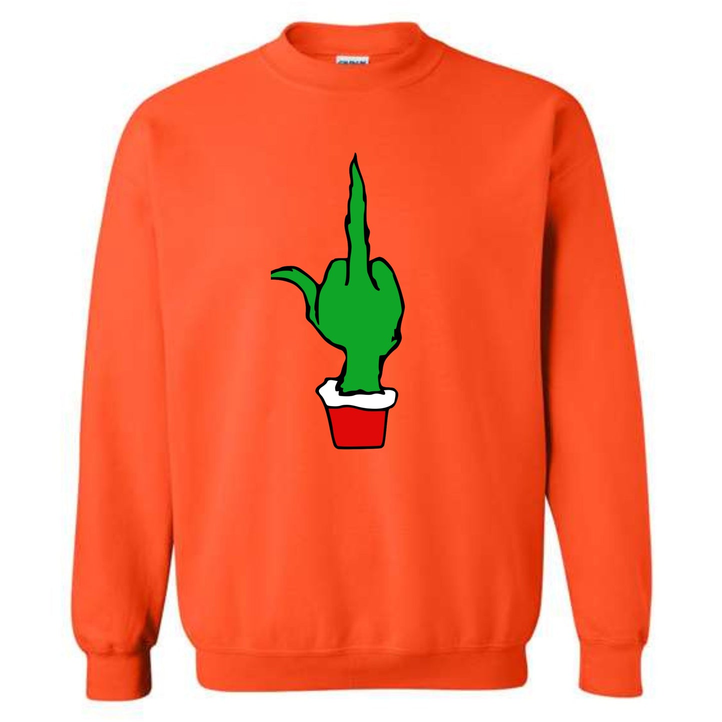 Christmas Green Finger Holiday Crewneck Sweatshirt