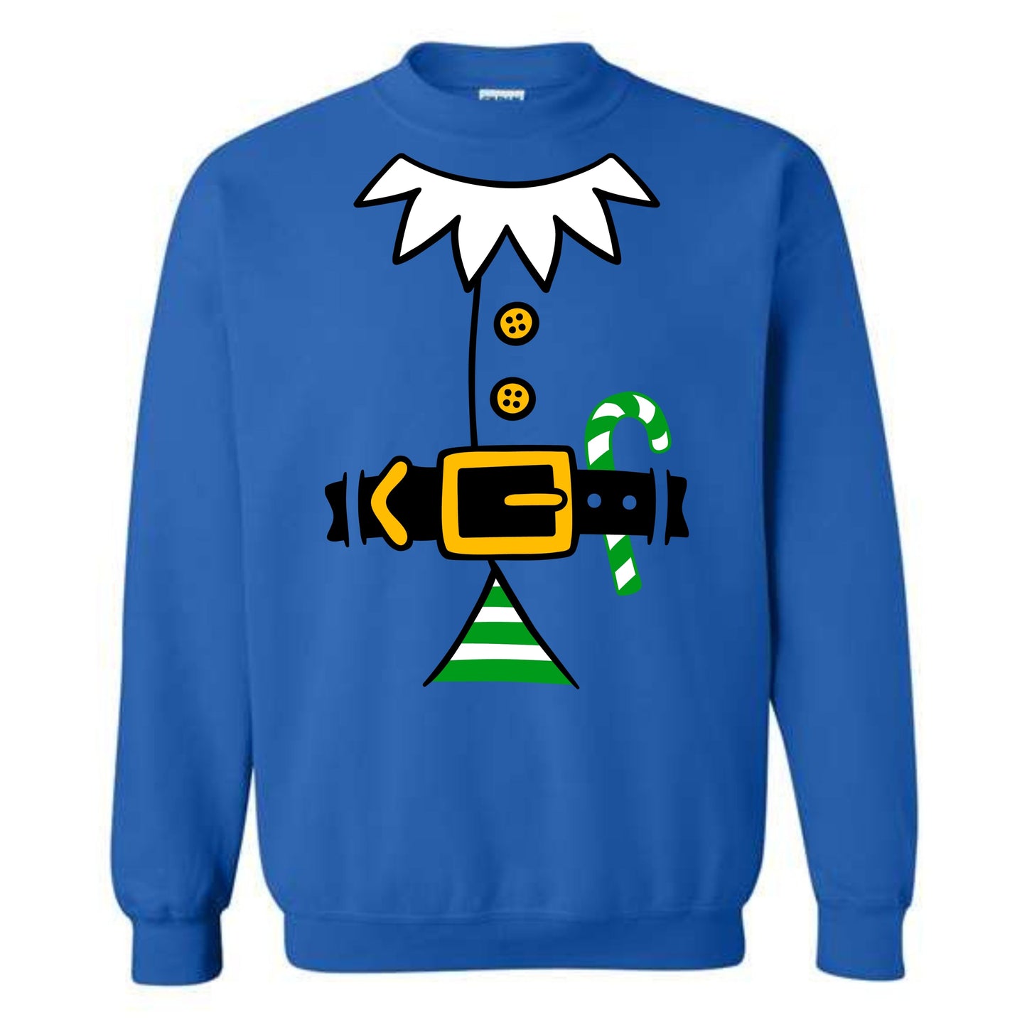 Christmas Green Elf Suit Costume Crewneck Sweatshirt